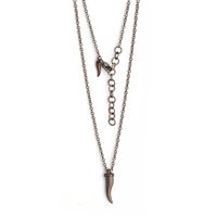 Necklace Mano-J. Man Lucky Horn in Titanium Diamante Black CHGIRT5BPENKPEN